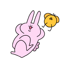 [LINEスタンプ] にこいちなうさぎとひよこ