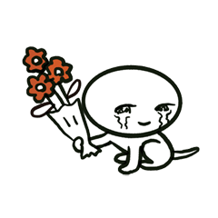[LINEスタンプ] なみだ目さん