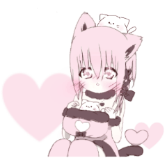 [LINEスタンプ] ♡ねこみみ少女のかわいいスタンプ♡