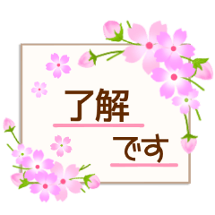 [LINEスタンプ] やさしい春色の桜メッセージの画像（メイン）