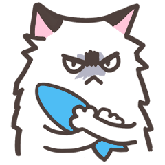 [LINEスタンプ] 不機嫌なねこ