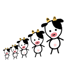 [LINEスタンプ] おうしくんすたんぷ