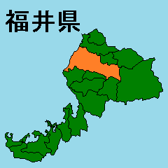 [LINEスタンプ] 拡大する福井県の市町村地図の画像（メイン）