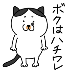 [LINEスタンプ] ボクはハチワレ