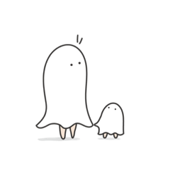 [LINEスタンプ] オバケの親子の画像（メイン）