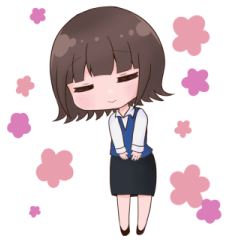 [LINEスタンプ] 新人事務員ちゃんスタンプ