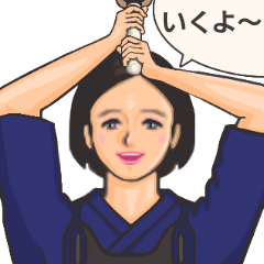 [LINEスタンプ] 剣道みーたん⭐振りかぶるの巻⭐言葉つき⭐➰⭐⭐