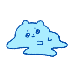 [LINEスタンプ] 無敵の水色くまくん