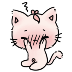 [LINEスタンプ] ピンクの子猫Meowwの画像（メイン）