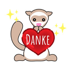 [LINEスタンプ] フェレットのペレちゃん auf deutschの画像（メイン）