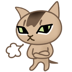 [LINEスタンプ] リアクション猫アビシニアン